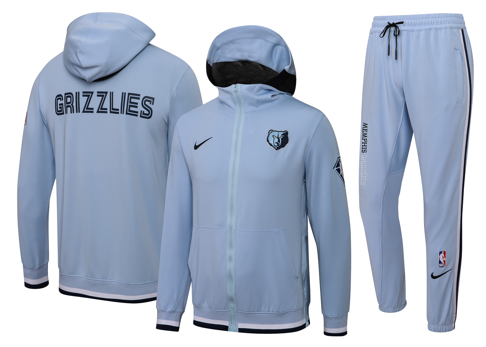 Men Memphis Grizzlies silver  2024 NBA Nike Training suit